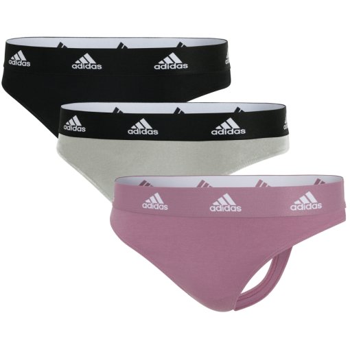 Foto de adidas Sports Underwear Tanga Mujer - Sports Active Comfort Cotton - Pack de 3 - 934 assorted