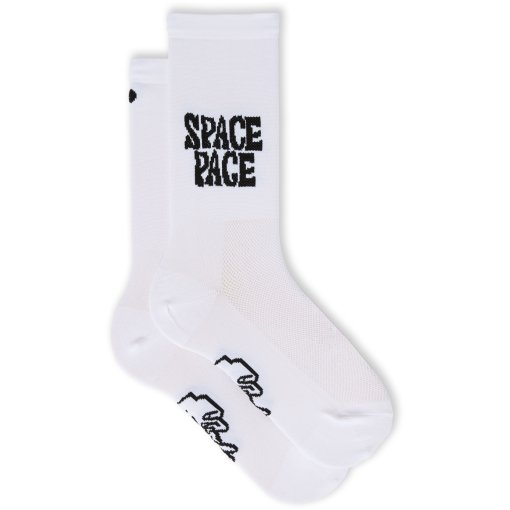 Foto de FINGERSCROSSED Calcetines Ciclismo - Classic Trip - Space Pace - Blanco