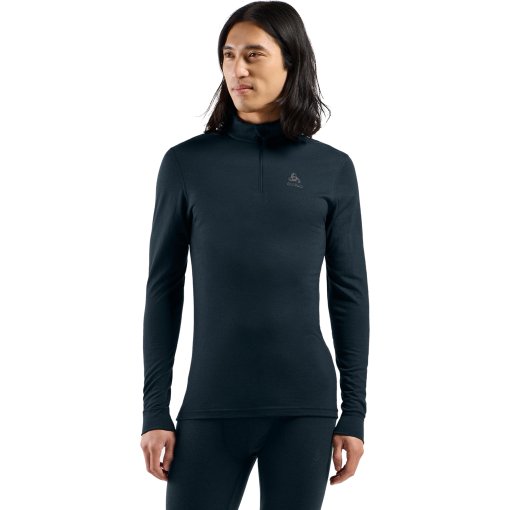 Imagen de Odlo Natural Merino 200 Half-Zip Turtleneck Camiseta interior de manga larga para hombres - dark sapphire