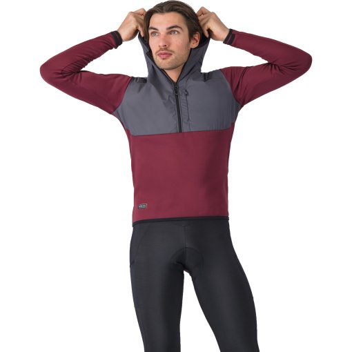 Foto de Castelli Sudadera con Capucha Hombre - Unltd Roam - bordeaux/lead grey 421