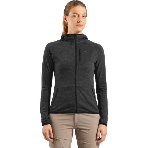 Produktbild von Odlo Ascent Mid Layer Kapuzenjacke Damen - schwarz