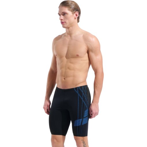 Billede af arena Performance Asymmetrical Design Jammer-badeshorts til herrer - Black-Turquoise