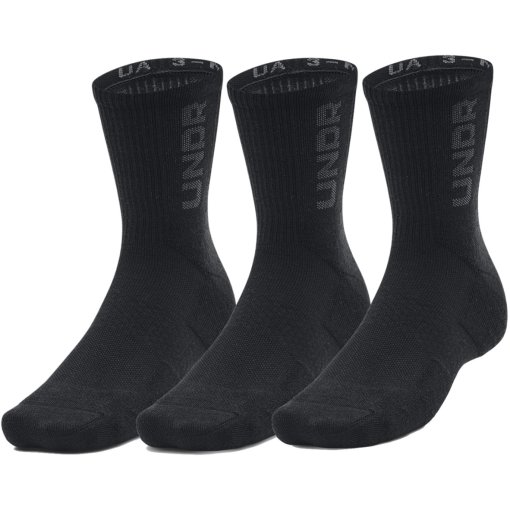 Foto de Under Armour Calcetines UA 3-Maker Mid-Crew - Paquete de 3 - Negro / Pitch Gray