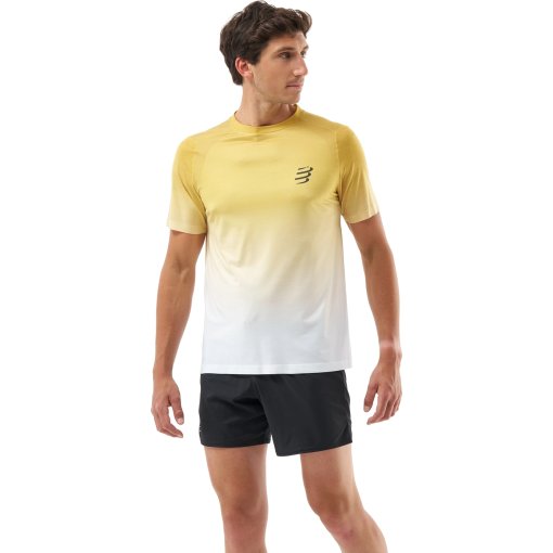 Foto de Compressport Camiseta Hombre - Performance Running - ceylon yellow/grey dawn