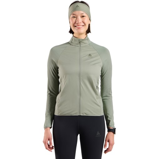 Foto de Odlo Chaqueta Running Híbrida Mujer - Zeroweight Warm 2.0 - shadow