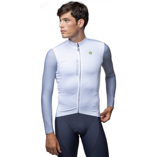 Photo produit de Alé Maillot Manches Longues Homme - PR-E Follow Me 2.0 - blanc