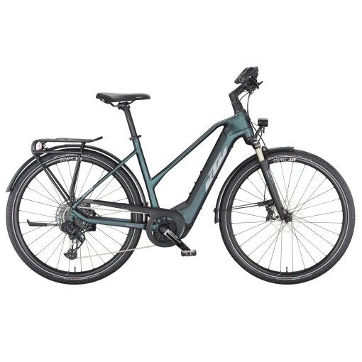 Produktbild von KTM MACINA SPORT 710 GX AXS - Damen E-Bike Trekking – 2023 - green purple flip matt (silver+blue)