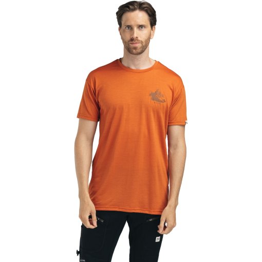 Produktbild von Aclima Lightwool Mountain Tee Herren - apricot orange