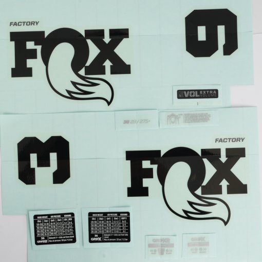 Kuva tuotteesta FOX Tarrasarja 36-Joustohaarukka (2026) varten - 803-04-277 | Factory | Shiny Orange | Black Logo