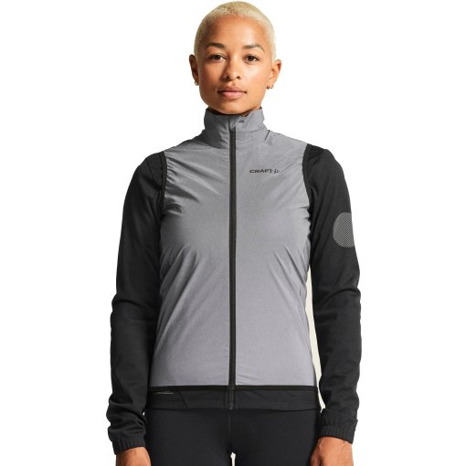 Immagine prodotto da CRAFT Gilet Ciclismo Donna - ADV Essence Lumen Wind - Silver Reflective/Black