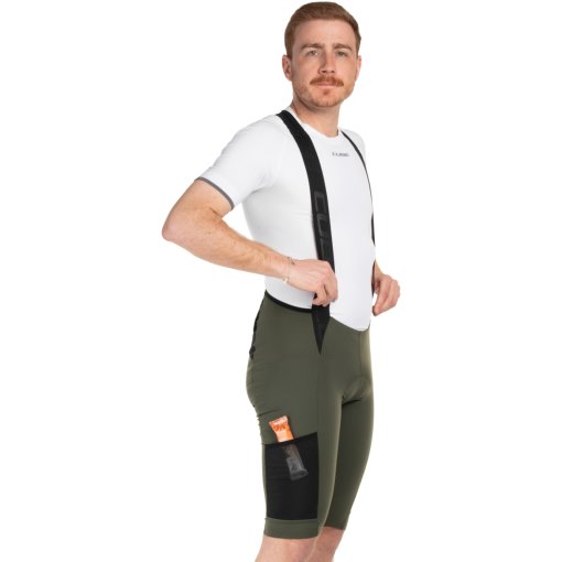 Foto de CUBE Culotte Corto con Tirantes Ciclismo Hombre - Gravel Cargo - oliva
