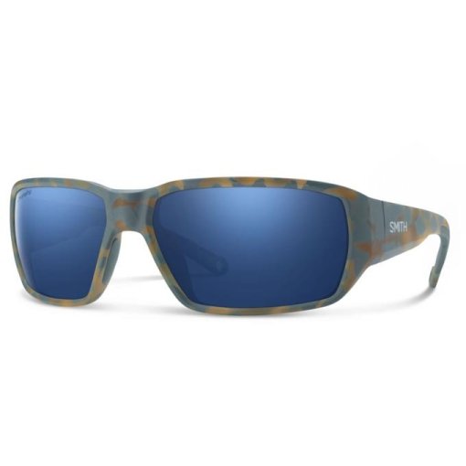 Photo produit de Smith Hookset ChromaPop Glass Polarized Lunettes - Matte Flint / Tarmac Tortoise - Dark Blue Mirror