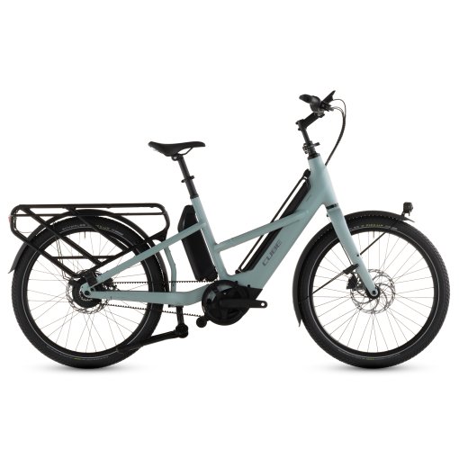 Photo produit de CUBE Vélo Cargo Électrique - LONGTAIL HYBRID Comfort 800 - 2026 - haze / reflex