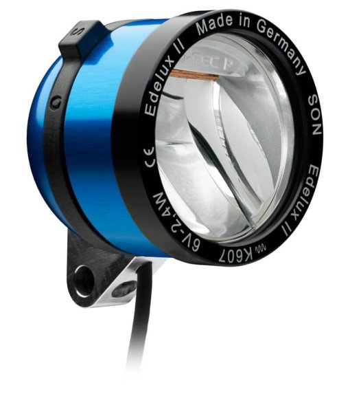 Foto de SON Luz Delantera - Edelux II - anodizado azul