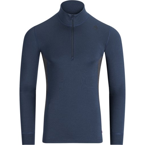 Picture of Aclima WarmWool Mockneck Long Sleeve Shirt Men - midnight navy/marengo
