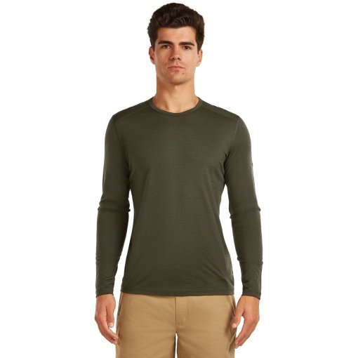 Picture of Icebreaker Merino 200 Oasis Long Sleeve Crewe Thermal Top Men - Dark Loden