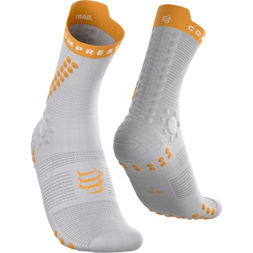 Produktbild von Compressport Pro Racing Kompressionssocken v4.0 Trail - gray violet/apricot/vaporous gray