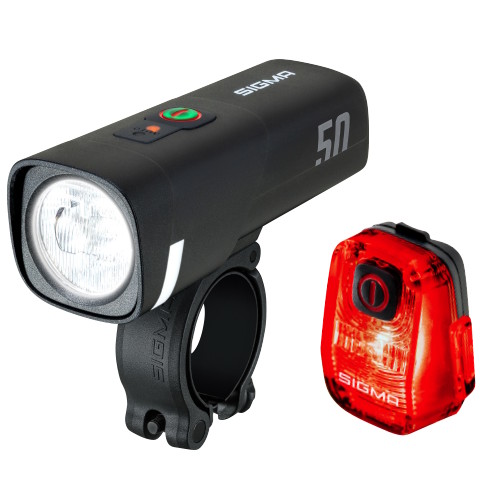 Immagine prodotto da SIGMA Luce Bici Anteriore - Aura 50 + Luce Posteriore - Hiro 10
