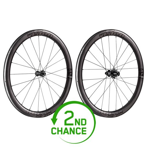 Photo produit de Vision Paire de Roues - Metron 45 SL Disc - 28&quot; | Carbon | Clincher | Centerlock - 12/15x100mm | 12x142mm - HG-EV - Second Choix - SC003