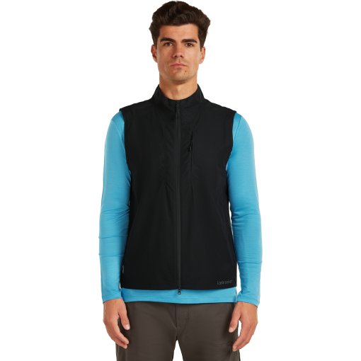 Foto de Icebreaker Merino Shell+™ Cotton Elevation Chaleco Winbreaker para hombres - Black