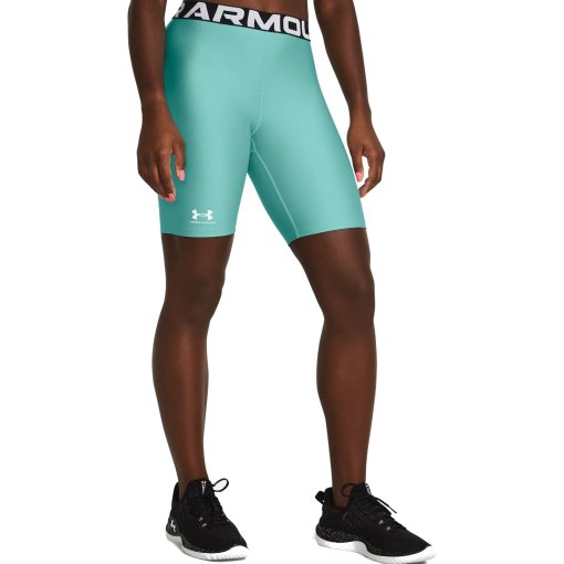 Foto de Under Armour Pantalón Corto de 20 cm Mujer - HeatGear® - Radial Turquoise/White