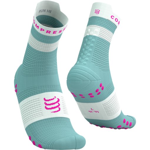 Produktbild von Compressport Pro Racing Kompressionssocken v4.0 Run High - ether/neon pink