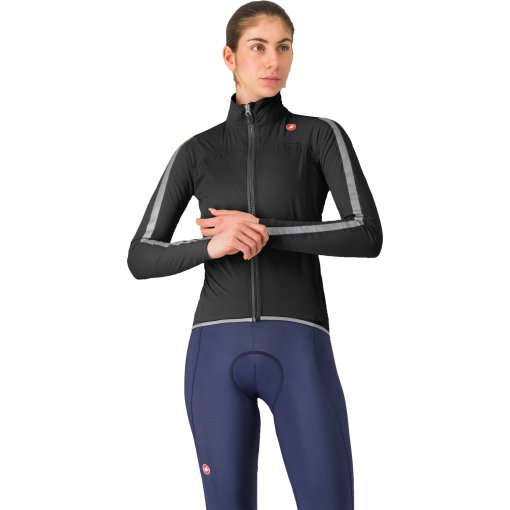 Foto de Castelli Chaqueta Impermeable Mujer - Ultra - black/silver reflex 010