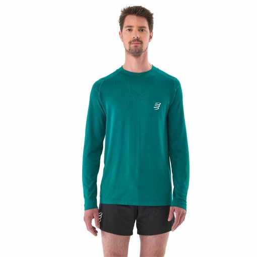 Produktbild von Compressport Performance Running Langarmshirt Herren - storm