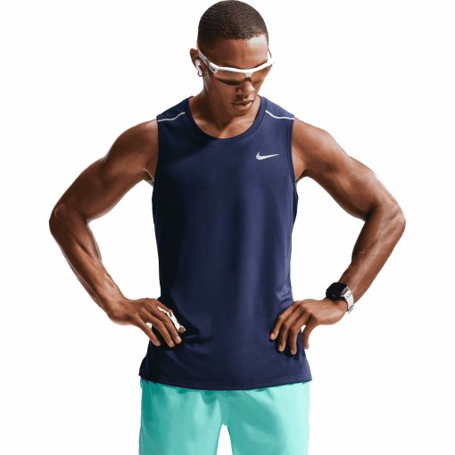 Picture of Nike Miler Dri-FIT Running Tank Top Men - midnight navy/reflective silver IF2018-410