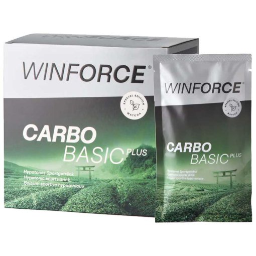 Produktbild von WINFORCE Carbo Basic Plus Matcha - Hypotones Kohlenhydrat-Getränkepulver - 10x60g