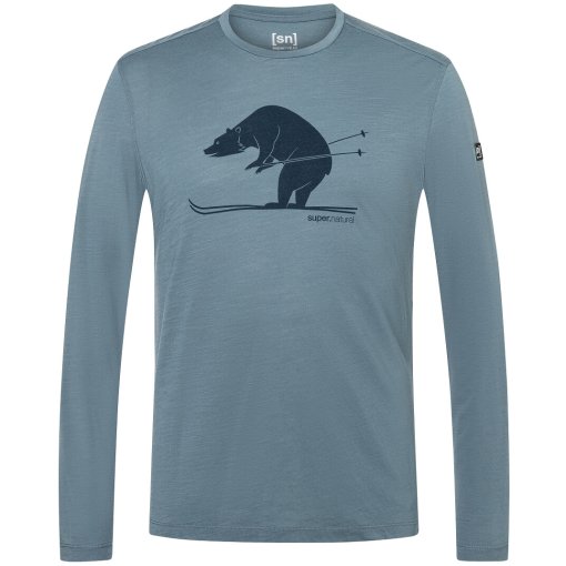 Picture of SUPER.NATURAL Ski Karl Longsleeve Men - Stormy Weather/Blueberry