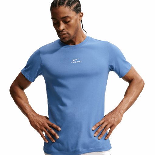 Productfoto van Nike Dri-FIT Studio Pro Shirt Heren - indigo storm/white IH1947-459