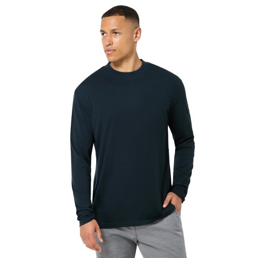 Foto de SUPER.NATURAL Camiseta de Manga Larga Hombre - Casual Rib Bio - Blueberry