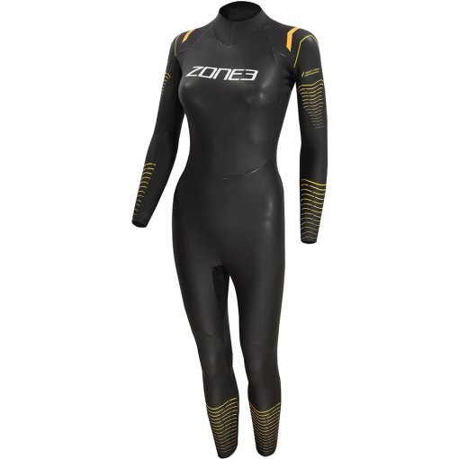Foto de Zone3 Neopreno Mujer - Aspect Thermal Breaststroke - negro/naranja/amarillo