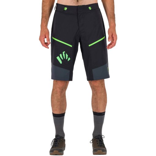 Foto de Karpos Pantalones Cortos MTB Hombre - Rapid Baggy - black/dark grey/green fluo