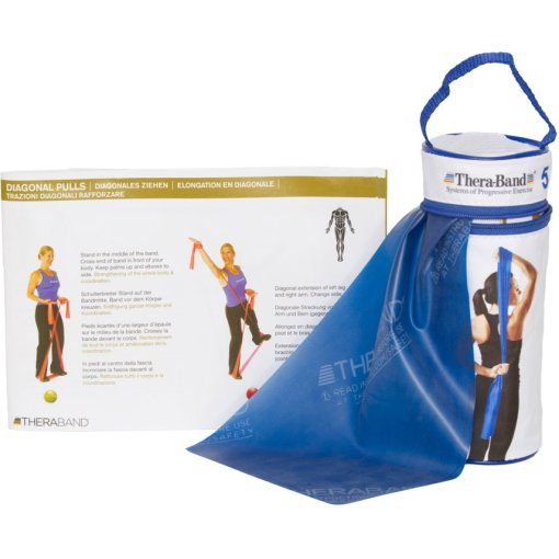 Imagen de TheraBand Banda para ejercicios Physioband 2,5m - azul - extra fuerte