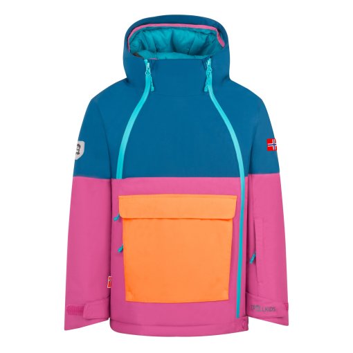 Foto de Trollkids Chaqueta Niño - Eikedalen - Bright Berry/Madeira Blue/Radiant Red