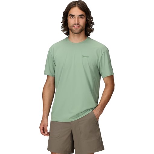 Foto de Marmot Camiseta Hombre - AirExchange SolarShield Crew - agate green