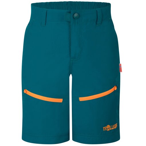 Foto de Trollkids Pantalones Cortos Niño - Seiland - Lagoon Green/Sahara Sunset