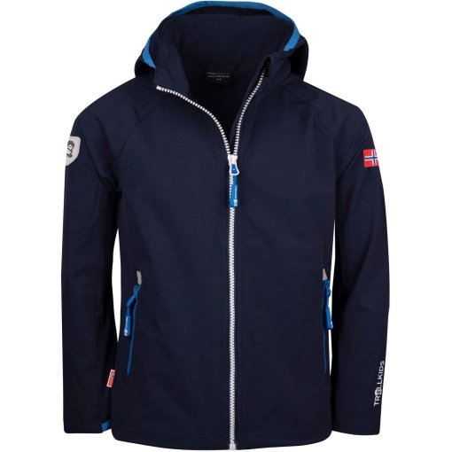 Foto de Trollkids Chaqueta Softshell Niño - Kvalvika - Navy/Blanco/Med Blue