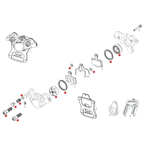 Foto de SRAM Kit de Servicio de Pistón de Pinza para Freno de Disco FORCE AXS D1 - 11.5018.065.001