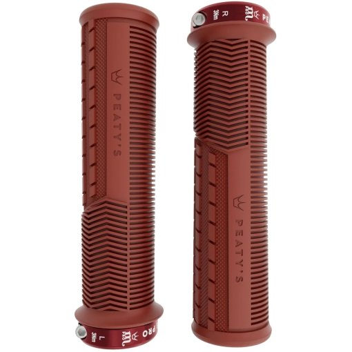 Kuva tuotteesta Peaty&#039;s Monarch Pro Grips Mushroom Thin Ohjaustangon kädensijat - Brick Red