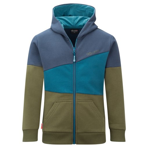Produktbild von Trollkids Alesund Sweatjacke Kinder - Mystic Blue/Dark Marine/Pine Green
