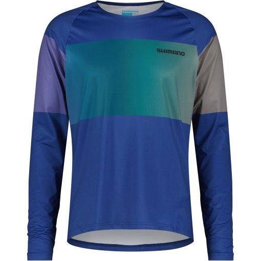 Produktbild von Shimano Parco Printed Langarmtrikot Herren - mirror navy