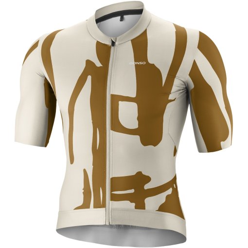 Produktbild von Gonso Road Kurzarmtrikot Print Herren - Chateau Gray / Baked Pretzel