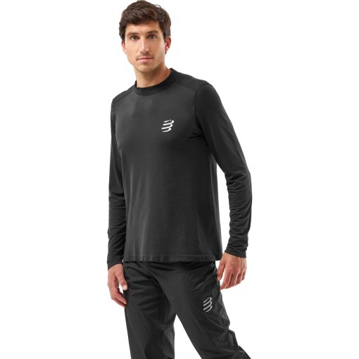 Foto de Compressport Camiseta de Manga Larga Hombre - Performance Running - black/reflective white
