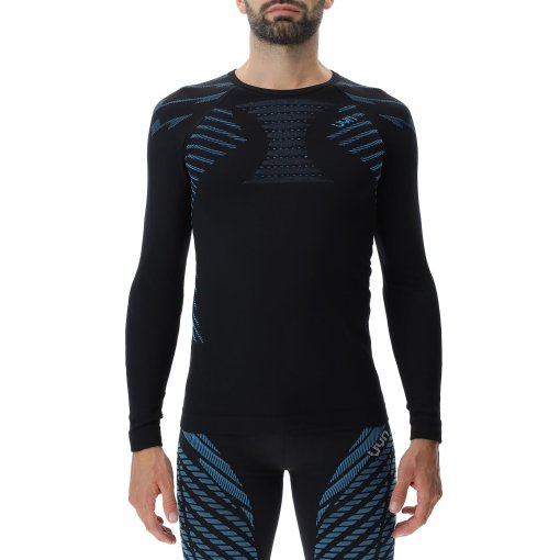 Foto de UYN Camiseta de Manga Larga Hombre - Running Ultra1 - Black/Atlantic/Atlantic