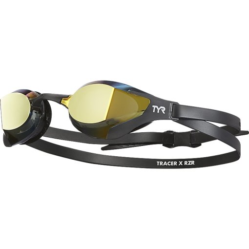 Immagine prodotto da TYR Occhialini da Nuoto - Tracer-X RZR Racing Mirrored - oro/nero/nero
