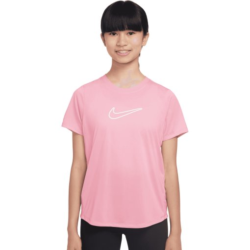 Immagine prodotto da Nike Maglietta Bambini - One Fitted Dri-FIT - med soft pink/white FZ5600-690