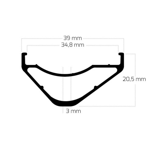 Ryde Edge M 30 OS - 29 Inch Disc Clincher Rim - black | BIKE24